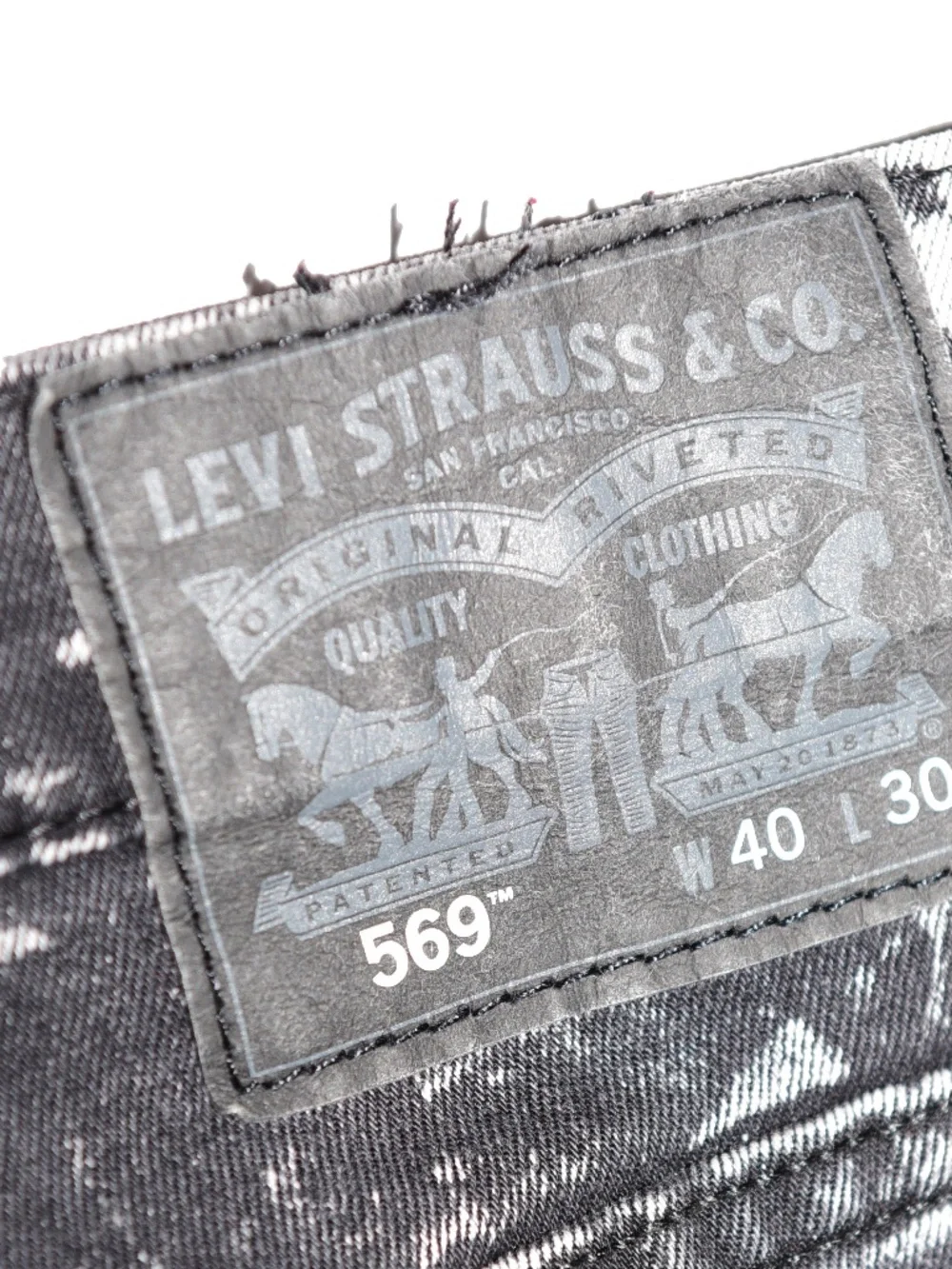 Levi's 569 Bleach Denim Baggy Jeans